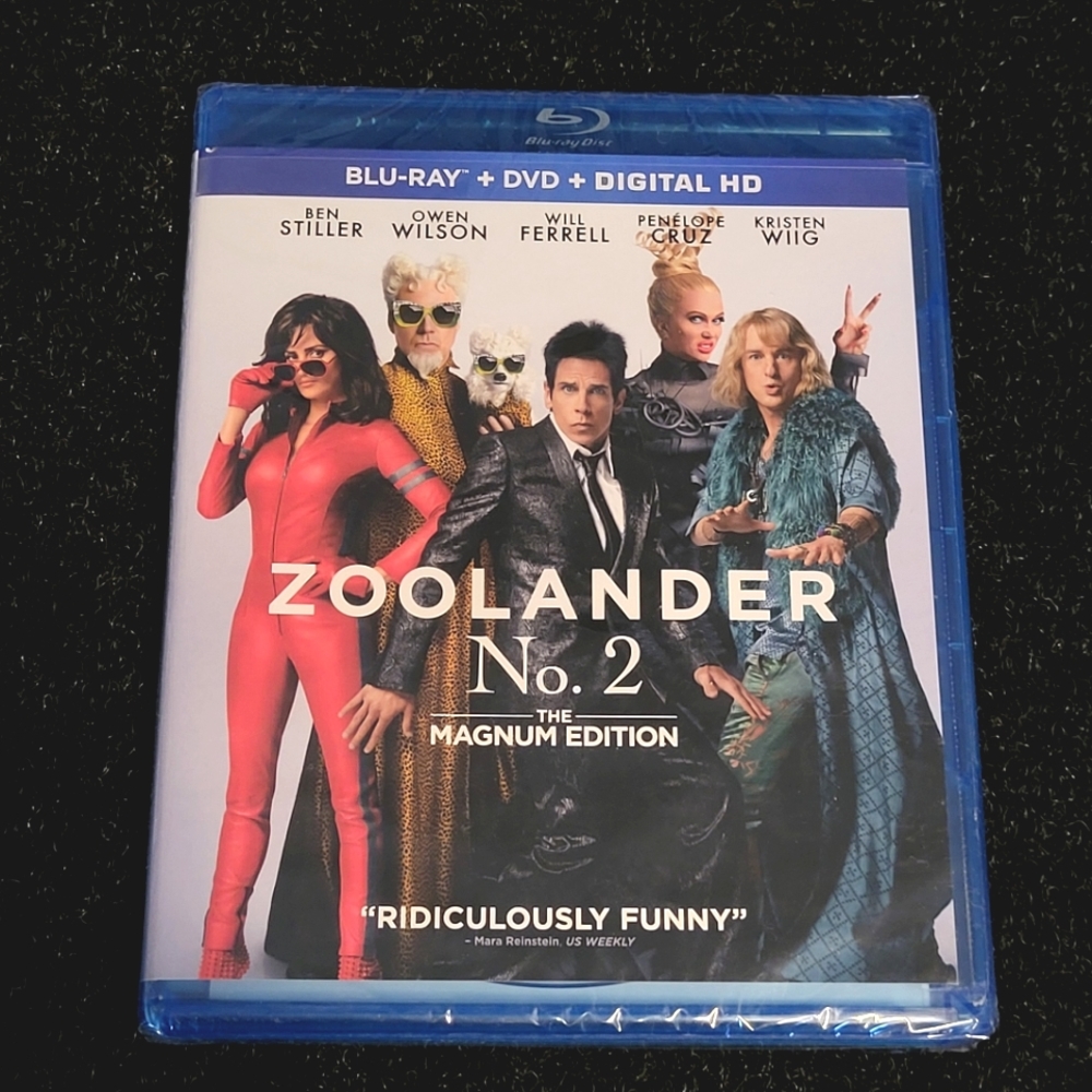 ⚡3/$20⚡ *NEW* ZOOLANDER NO. 2 The Magnum Edition Blu-ray + DVD Ben Stiller